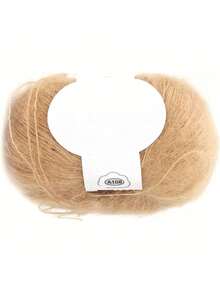 EstiloSoft Hilo de Angora Mohair Rollo de 26g, Fibra de Lujo Ligera para Ropa de Crochet, Bufandas, Suéteres, Gorros y Manualidades - Color Crema Hilo de Angora Mohair Suave Rollo de 26g, Ultra Ligero Versión Mejorada - 1 - Ver 3