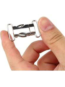 EstiloHebillas de liberacin lateral 3PCS Hebilla de liberacin rpida de acero inoxidable Bolsa de escalada Hebilla Clip Mini hebilla de cincha para pulsera de cordn de paracadas Cordn de mascotaVersión mejorada - 1 - Ver 3