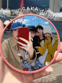 1个旅行自拍凸面镜，广角玻璃镜，小圆镜，可用于记录脚印，手持摄影道具，适合户外旅行摄影和家居装饰 - 彩色 - 查看 6