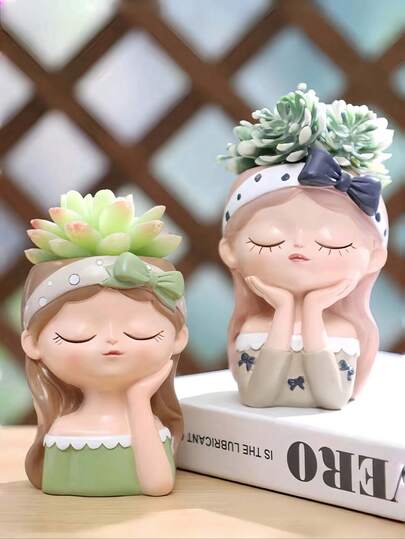 Molde de maceta de flores de hadas, maceta de plantas suculentas de resina DIY para decoración de escritorio, pequeño jarrón decorativo para el hogar, oficina, regalo hecho a mano. Adecuado para decoración del hogar, decoración del dormitorio, oficina y uso estudiantil, almacenamiento, decoración de bodas, decoración del hogar, decoración de fiestas, mejor opción de regalo.