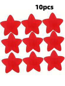 5/10/20pcs Red Cartoon Star-Shaped Bandages, Flexible Adhesive Colorful Cute Bandages, Gifts, Dress Up, Elastic Tape Suitable Sports AndOutdoor Equipment, Home EssentialsHome Decoration - Red - View 9