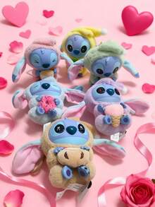 (Disney Licensed) 1 Stitch: No Matter How Tired You Are, You Still Need To Take A Bite. This Series Includes Plush Toys, Blind Bags, And Collectible Toys. Stitch Is Holding A Donut, Bubble Tea, And Pineapple Ice Cream, With A Very Cute Design. - Multicolor - View 2