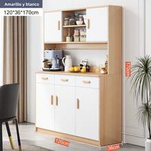 Credenza Bufeter Gabinete De Madera Para Cocina/sala-aparador - Blanco - Ver 2