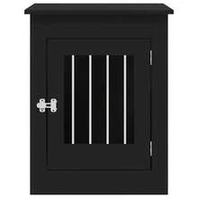 vidaXL Mobiletto per gabbia per cani nero 55x80x68 cm in legno ingegnerizzato - nero - Visualizzare 7