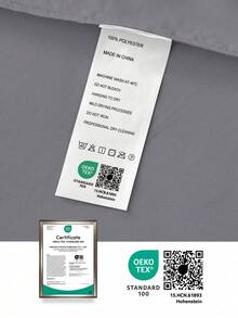 1pc Solid Fitted Sheet, Extra Deep Pocket Fits Mattress 22-26 Inches Deep, Soft Mattress Protector, Mattress Cover For Bed, For All Size Bed -Twin, Full, King, Queen Size Sheet, Machine Washable, Oeko-Tex Certified - Grey - View 11