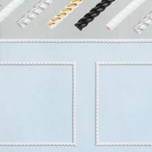 1pc PVC Self-Adhesive 3D Wall Decor Trim, Ceiling Baseboard Decorative Molding - Multicolor - View 5