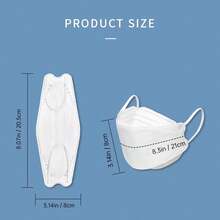 20 Mascarillas KN95 Premium: Protección Transpirable de 4 Capas, Equipo de Desechable para Adultos, Protección Laboral Mejorada, Cómodas de Usar, Varios Colores para Elegir, Regalo de Pascua, 7.9 Pulgadas de Largo, 8 Pulgadas de Ancho, Simples y Hermosas, Adecuadas para el Hogar, Exteriores y Hospitales. - Blanco - Ver 8