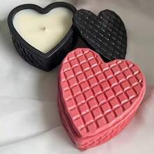 DIY Resin Mold Valentine's Day Heart Shaped Storage Box Decor Mold, Home Decoration Pedestal, Drip Glue, Plaster, Candle, Incense Silicone Mold - White - View 1