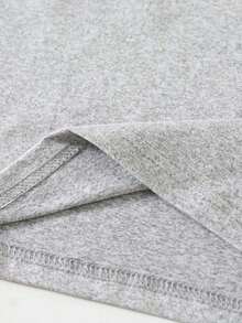 Cute Shirt Pattern T-Shirt For Girls' Clothing In Spring And Summer Carnival, Short-Sleeved T-Shirt For Girls With Light Gray Bottom Space Theme Birthday Printing, Cool And Energetic Carnival Top, Lively And Eye-Catching Leisure Style, Comfortable And Skin-Friendly To Adapt To Spring And Summer, Is A Girl's Personalized Item For Carnival And Birthday Theme Occasions. - 灰色 - 查看 5