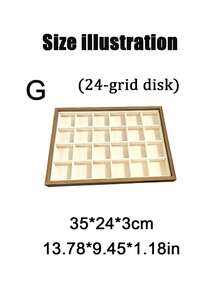 1/4个胡桃木首饰盒，带分隔托盘，适合展示手镯、项链、手链和其他饰品，多种尺寸可选，适用于珠宝店、个人饰品收纳和摊位珠宝展示。 - 彩色 - 查看 17