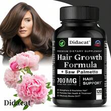 Premium Hair Growth Formula - 120 Capsules - With Saw Palmetto, Essential Vitamins & Minerals - For Men & Women - 1瓶 - 查看 1