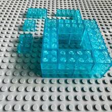 Transparent Grey Blue Thick Building Blocks 1x1 1x2 2x2 2x4 Dots Clear Black Brick Educational Creative Toy For Kid