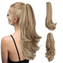 2-In-1 Rotating 180 Degree Claw Clip Ponytail Holder, Made Of Synthetic Fiber, Easy To Wear, Special Craftsmanship For More Realistic Appearance - Multicolor - View 11