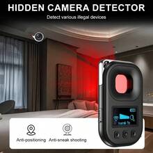 Remote Privacy Detector With GPS Tracker, Hidden Camera, Wiretapping Function, Infrared, Electromagnetic Wave, Magnetic, Vibration Alarm, LED Light - Adjustable Sensitivity