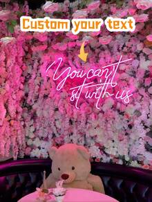 1pc Custom Neon Light - Engraved With Your Chosen Letters, Modern , Perfect For Personalizing Your Space Or Adding A Fun Touch To Your Home - Multicolor - View 1