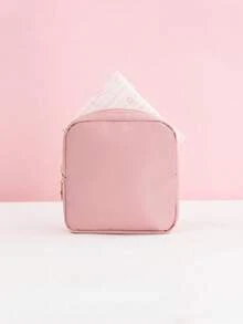 1 pieza Bolsa de almacenamiento de unicolor portátil, para guardar servilletas, protectores diarios y tampones, bolsa de almacenamiento de toallas sanitarias multifuncional, para lápiz labial, cepillo, cuidado de la piel, teléfono móvil, monedas, artículos pequeños, para el hogar, regalo, vacaciones y festivales de Halloween, Navidad, uso multifuncional, una necesidad para las chicas, una buena opción para salir, mochila de vuelta al colegio, artículos esenciales de viaje, organizador de viaje para playa, vacaciones de verano - Multicolor - Ver 8