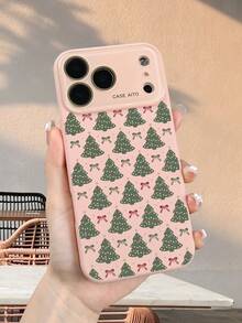 Festliche Handyhülle mit Weihnachtsbaum- und roter Schleifenmuster – Winterliche Ästhetik, Schutzhülle und robustes Zubehör, kompatibel mit iphone17 promax/17 pro/17/Air/16promax/16pro/16/15promax/15pro/15/14promax/14pro/14/13promax/13pro/13/12promax/12pro/12 - Grau - Übersicht 7