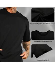 Red Zoomp Unisex T-Shirt, Casual Style, 100% Cotton - Black - View 3