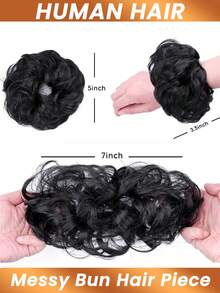 Messy Hair Bun Extensions Big Curly Elastic Hair Scrunchies Hairpieces Chignon Donut Updo Hair Pieces Elastic Rubber Band Hair Bun Fluffy Easy To Style Suitable For Daily Use