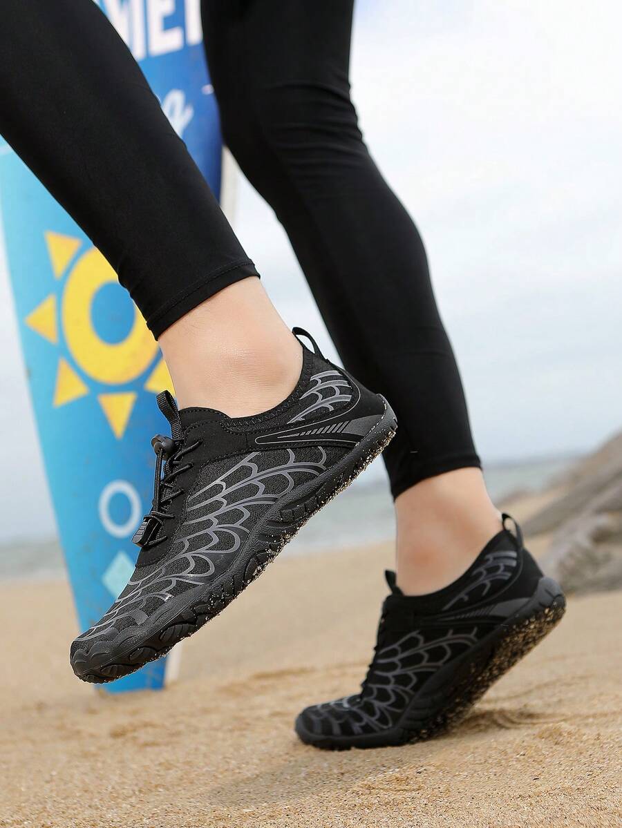 1双女士夏季新款沙滩涉水鞋水上运动速干赤脚水鞋，适合海滩度假、露营、派对、游泳、冲浪、漂流、健身、瑜伽、健身房锻炼