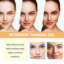 Gel bronceador intensivo: perfecto para tomar el sol en la playa en verano, te ayuda a lograr un gel corporal con aspecto bronceado o trigo. - Marrón - Ver 7