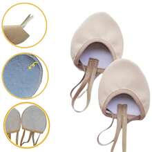 Ballet Half Toe Shoes Set | Suitable For Ballet/Belly Dance/Gymnastics Half Toe Practice, Includes Premium Dust-Proof Storage Bag - Apricot - View 3