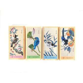 12-Color Handmade Chinese Painting Set - Professional Watercolor Paints In Solid Colors, Ideal For Sketching And Illustration, Includes Wooden Box With Brush, Perfect For Artists And Beginners, Painting Supplies