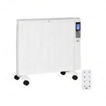 Elektro-Heizung mit Fernbedienung & Timer, 2000W – Konvektor-Heizer mit 2 Stufen, Wochenprogramm, Wandmontage, kompakt (75cm, 15m²)