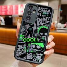Funda de móvil con estampado de graffiti para Samsung S25/S24/S23/S22/S21 y modelos de la serie A, compatible con iPhone 17/16/15/13/12/11/Pro Max y modelos de la serie MOTO G, ¡es un gran regalo de Navidad para mujer! - Burdeos - Ver 3