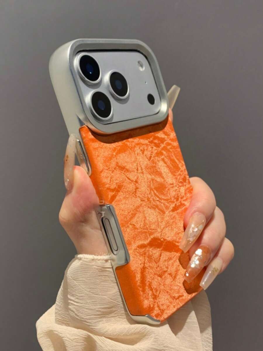 Luxuriöse Orange Schneekappen Textur Weiche Handyhülle, kompatibel mit iPhone 17 Pro Max/17 Air/17 Pro/16/15/14/13/12 Pro Max/14/15/16 Plus/11/17, stoßfeste Schutzhülle