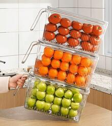 TendenciaContenedor Almacenamiento Y Organizador Para Refrigerador 5lCalidad premium - Transparente 5L - Ver 3