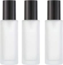 Euuztu 60ml Frosted Glass Lotion Bottles With Black Pump Set Of 3 Refillable Empty Containers Essential Oil Bottles Skincare, Serums, Toner, Essential Oils, Travel & Cosmetics - 1 - Xem 6
