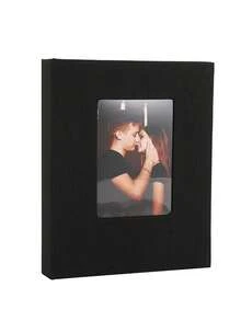 Álbum de fotos cubierto de lino de 6 pulgadas, con capacidad para 72 fotos, álbum de película instantánea con páginas insertables, protege las fotos, de vuelta a la escuela, útiles escolares, álbum de fotos cubierto de lino de gran capacidad de 6 pulgadas con páginas insertables - Multicolor - Ver 14