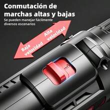 Kit de herramientas de carga eléctrica 12V, Taladro de mano recargable eléctrico de litio 12V para el hogar, Juego de destornillador eléctrico profesional recargable - Negro y rojo - Ver 2