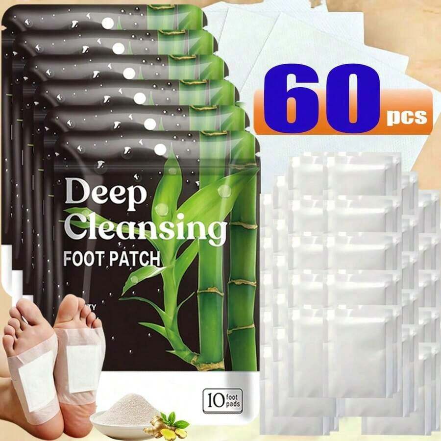 90pcs Deep Cleaning And Care Foot Patch Set, Natural Vinegar Ginger Powder Plant Ingredients, Enhance Cleaning And Moisturizing Effects, Affordable Foot Care Massage Pads Home And Office Use In Winter - - Local Warehouse - Hoa oải hương - Xem 1