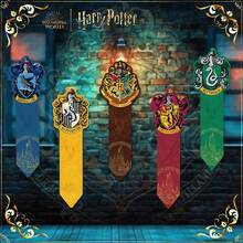 Harry Potter 5Pcs/Set  Bookmark, Cartoon Colorful  Four Colleges Badge Bookmark Paper Birthday Party Favors For Fans And Book Lovers, Office Supply[Officially Licensed] - Multicolor - View 1