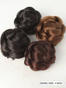 Elegant Women's Hair Accessory, Donut Bun Synthetic Hair Scrunchie, Elastic Clip-In Hair Extension, Heat Resistant Synthetic Fiber, Versatile Design, Suitable For All Hair Types, Secure Wear, Suitable For Daily And Occasions, Hair Styling Set, Hair Styling Tool Set ,Hair Styling Kit ,Hair Tool Kit Beauty Home Hair Accessories - Multicolor - View 2