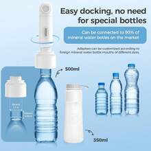 Portable Electric Bidet Sprayer - Rechargeable Handheld Postpartum & Travel Cleansing Device, 350ml Water Bottle, 2 Pressure Modes, IPX7 Waterproof, Standard Bottle Adapter, Type-C Charging, Suitable For Adult & Child Care - White - View 11