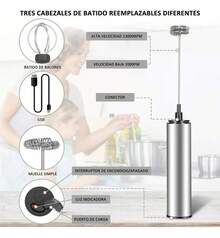 TendenciaLicuadora De Espuma De Leche Eléctrica De Acero InoxidableCalidad premium - Plateado - Ver 6