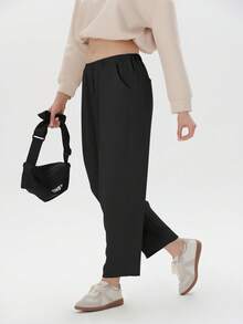 Women's Linen Bohemian Pants - Spring Summer Casual Loose High-Waisted Cargo Harem Pants For Beach Vacation Outfit - 黑色 - 查看 13