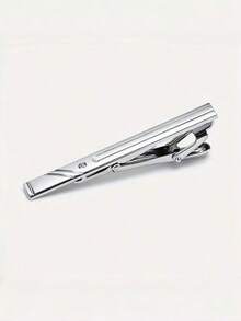 1 pieza/Set de 5 piezas Juego de Clips para Corbata de Metal para Hombre, Clips de Corbata Formales de Color Plateado, Diseño de Moda de Negocios, Regalos para el Día del Padre - clip de corbata - Ver 15