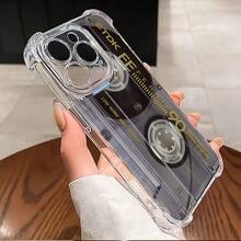 Funda de Teléfono Impresa Funda de Teléfono - Una Funda de Teléfono de Casete Musical Retro Compatible con iPhone X/11/12/13/14/15/16/Plus/Pro/Promax, con un Panel Trasero Transparente y Suave Diseñado para Prevenir Caídas, Lo que la Hace el Regalo Perfecto para Navidad, Pascua, Día de los Inocentes, No Amarillea y Es Resistente a los Golpes - 1 pieza - Ver 3