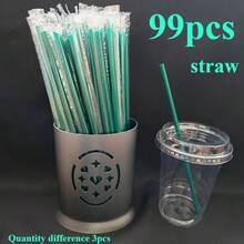 Pajitas cortas y largas para chocolate caliente, café americano helado, té con leche, café, adecuadas para varios tipos de tazas - transparente - Ver 14