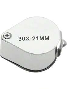 EstiloGOTOTOP Lupa de Bolsillo para Joyería, Sello de Diamante, Moneda, Inspección de Gemas, Lupa Portátil 30X 20X, Concha de Lágrima, Caja de Almacenamiento para Cualquier Uso (30 Veces)Versión mejorada - 20 veces - Ver 6