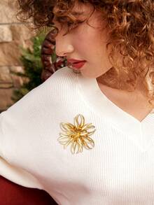 Broches de fuegos artificiales de metal brillante de lujo - Alfileres creativos clásicos para mujeres y unisex, accesorios de ropa para banquetes/insignias de regalos para fiestas con amigos - fuegos artificiales - Ver 4