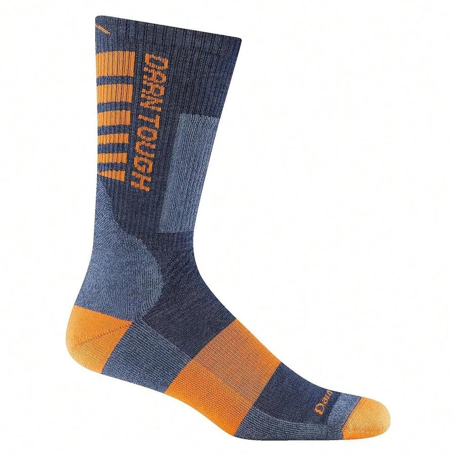 Darn Tough Vermont Backbone Boot Socks For Men, Midweight Work Boot Socks With Cushion & Padded Shin, Style 2207,X-Large,Indigo - Indigo - View 1