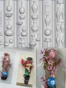 1pc Oriental Style Silicone Nail Art Mold, Elegant Vase & Gourd Shaped 3D Nail Template, DIY Nail Decoration Accessory - Clear - View 1
