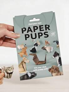 50pcs Paper Origami Kit - Foldable Craft Set With 50 Unique Designs, Cute Tabby, Tortoiseshell, Ginger