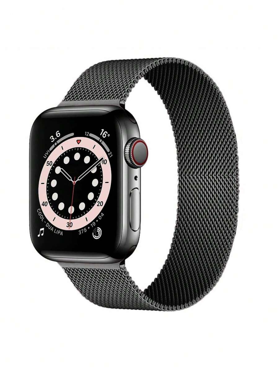 1 pièce Bracelet de montre en métal magnétique réglable compatible avec les montres de 38 mm, 40 mm, 41 mm, 42 mm, 44 mm, 45 mm, 49 mm. Convient aux femmes et aux hommes. Accessoire de bracelet de montre en acier inoxydable - Noir - Voir 1