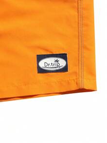 男士速干泳裤 泳衣 沙滩裤 - 橘色 - 查看 4